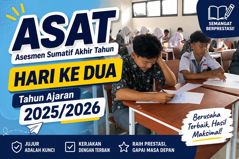 Hari Kedua ASAT Genap SMAN Binong: Siswa Fokus Hadapi Matematika Wajib, Bahasa Inggris, dan Sejarah Indonesia