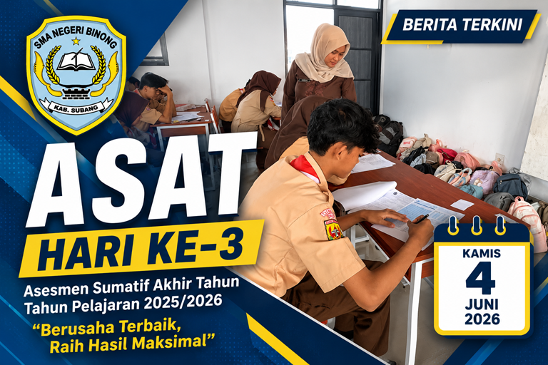 Hari Ketiga ASAT Genap SMAN Binong: Siswa Uji Kemampuan di Bidang Seni Budaya, PJOK, dan Geografi