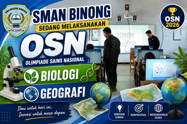 Siswa SMAN Binong Ikuti Kompetisi OSN Biologi dan Geografi 2026 Secara Online