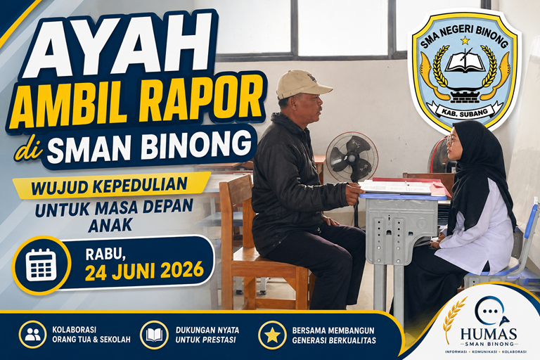 Perkuat Peran Lelaki dalam Pendidikan, SMAN Binong Sukses Gelar Gerakan Ayah Mengambil Rapor