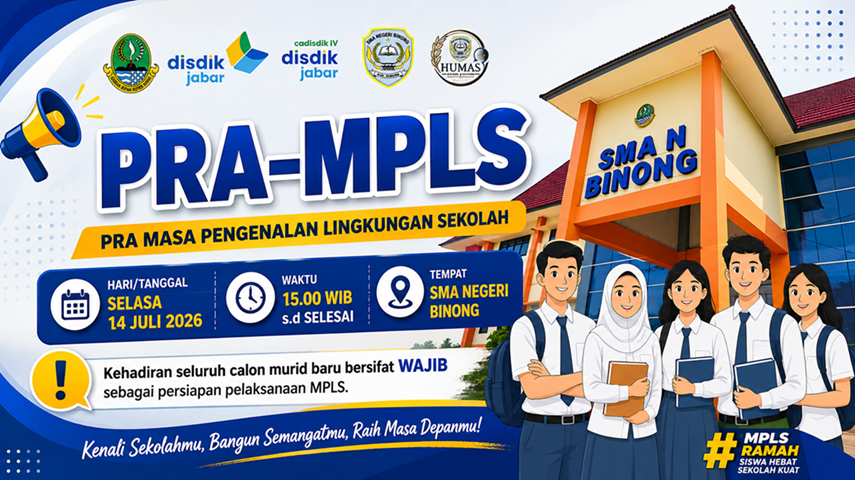 Persiapkan Diri Jadi Bagian SMAN Binong, Calon Murid Baru Wajib Ikuti Kegiatan Pra-MPLS 2026