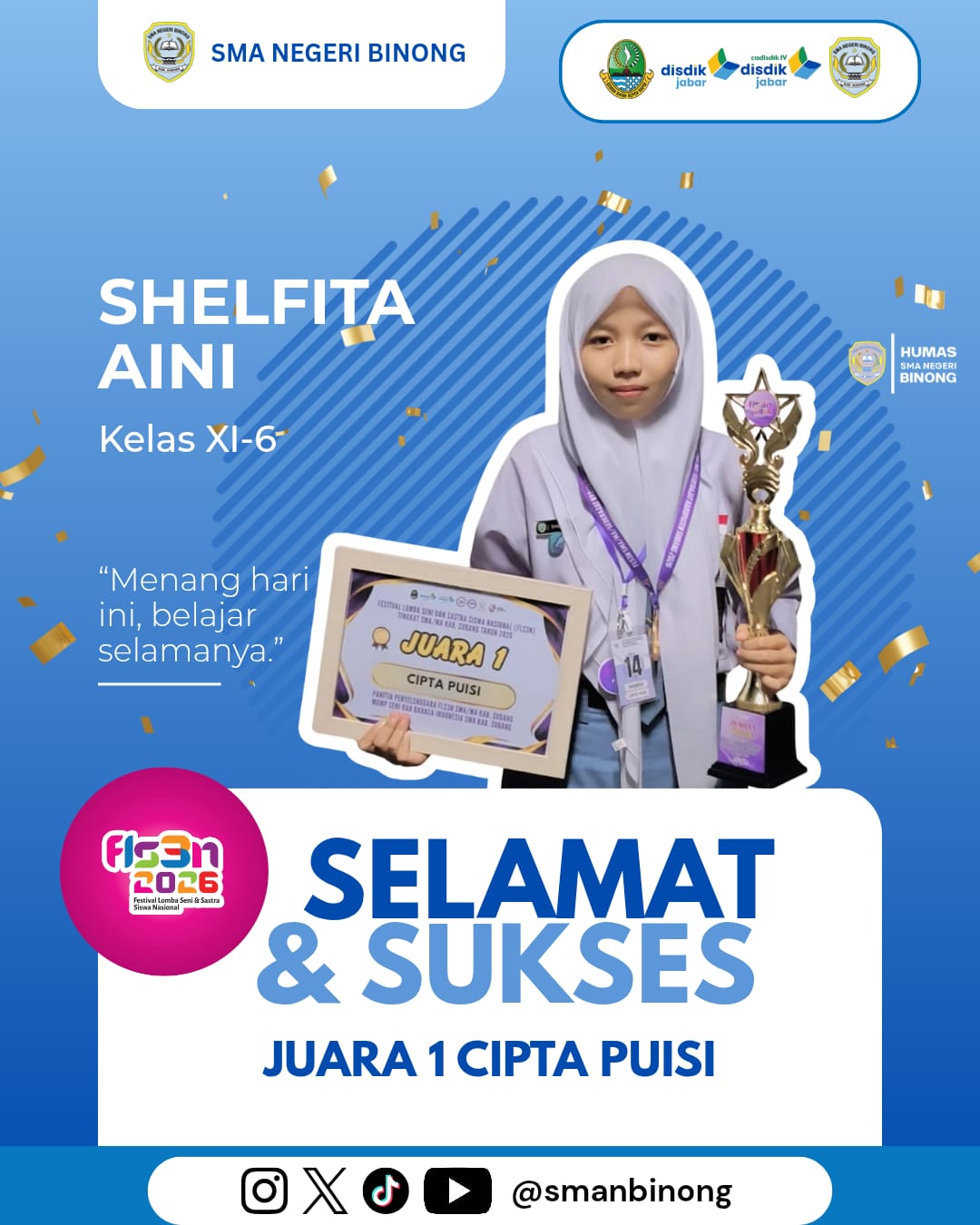 Juara 1 Lomba Cipta Puisi FLS3N
